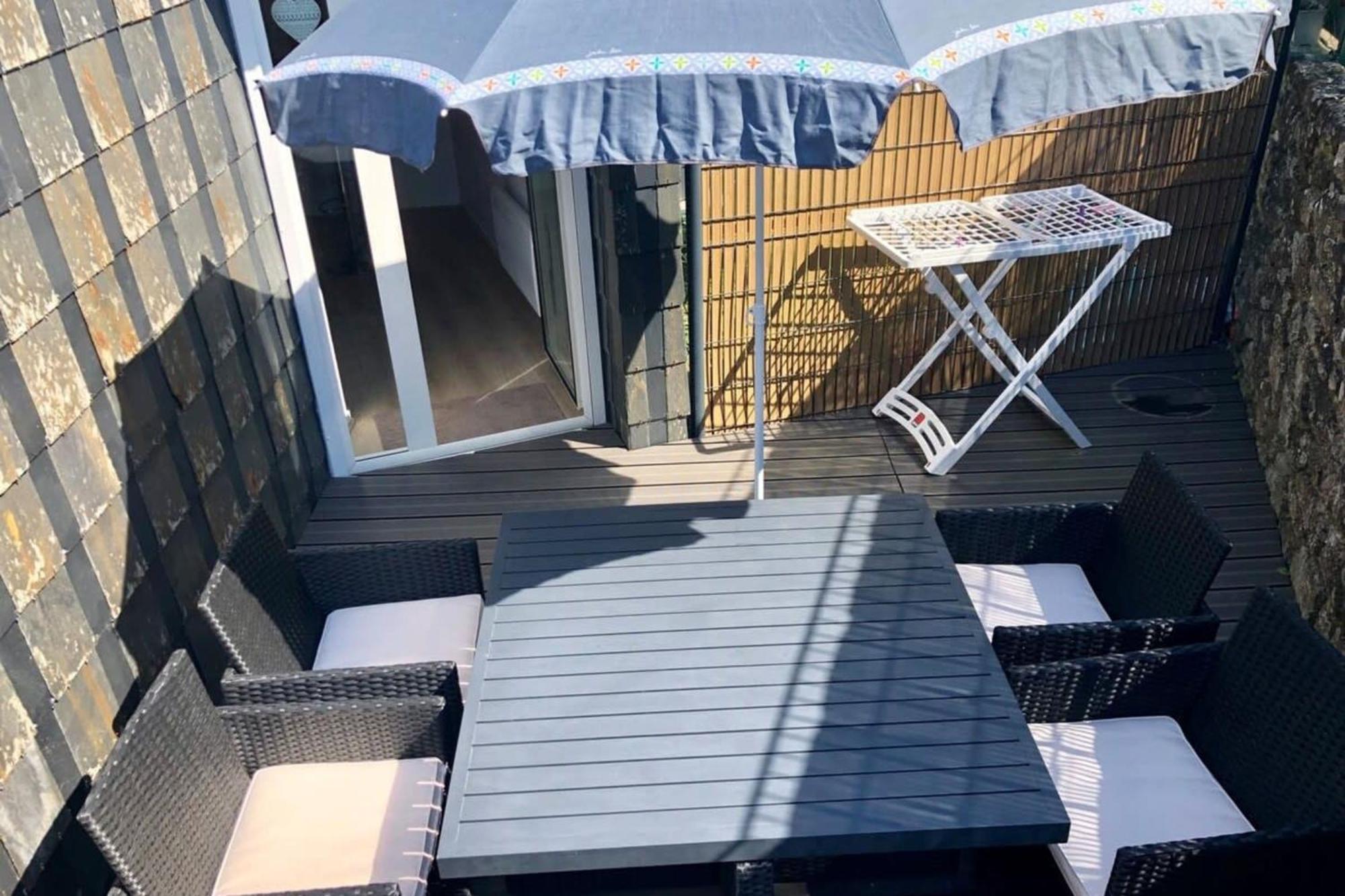 Jolie Maisonnette Cosy Bord De Mer Terrasse Guidel Buitenkant foto